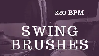 Jazz Drum Brushes Play Along - Fast Swing - 320 BPM