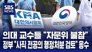 "정부 자문위원회 불참"…"사직 전공의 행정처분 검토" / SBS