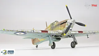 Hurricane Mk I Trop 1:72. FULL BUILD. Arma Hobby 70026