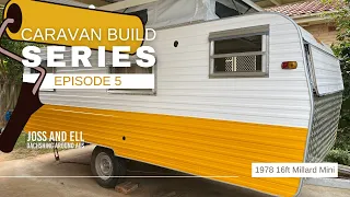 Episode 5 - Painting Our Caravan | Caravan Build Series | 1978 Millard Mini Pop Top