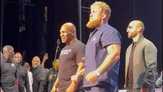 Mike Tyson & Jake Paul Face Off At Apollo Theater In Harlem #sports #boxing #news #viral #fyp
