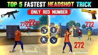 Top 5 Headshot Trick For M1887 Ump & Desert Eagle 😱 || One Tap Headshot Trick || Free Fire #11