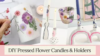 How to Add Pressed Flower to Candles