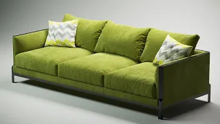 New Sofa Modeling Timelapse - Autodesk 3dsmax (SCENE FILE)