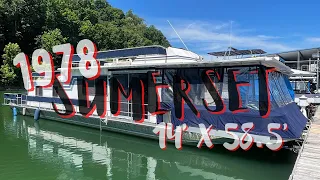 SOLD - 1978 Sumerset 14' x 58.5' Houseboat for Sale by HouseboatsBuyTerry.com