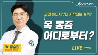 [장승진의 목, 허리] #1 '목 통증-과연 어디로부터 오는 것일까? (목 통증과 목 디스크)'