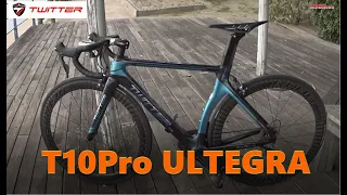 TWITTER-Bikes T10Pro Discolor Blue ULTEGRA R8000 Carbon Wheel Road Bikes 2019-2020model