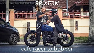 From Cafe Racer to Bobber ( Brixton Cafe racer ) custom by Fazben