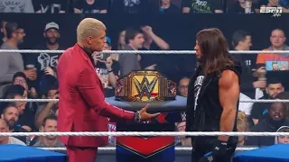 AJ Styles and Cody Rhodes Contact Signing For Undisputed Championship match on smackdown 2024