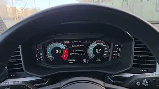 0 à 100km/h Audi A1 25 TFSI boite mécanique