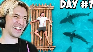 7 Days Stranded At Sea | xQc Reacts to MrBeast