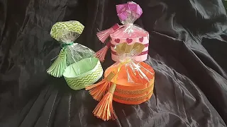 DIY paper pouches (bags) for Gifts wrap | Gift Wrap Ideas #festivals #gift #goodybags #treatbags