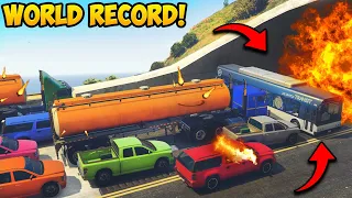 TRAFFIC EXPLOSION ALMOST *BREAKS* THE GAME! | GTA 5 Online Gameplay and Funny Moments