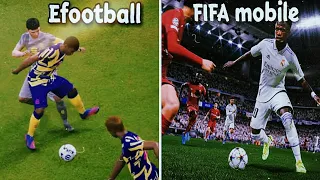 FIFA mobile and Efootball™ Dribbling Compare 😃😵 | FIFA mobile VS Efootball mobile game