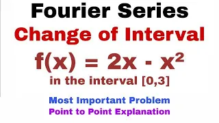 11. Fourier Series | Change of Interval | Problem#1 | Complete Concept | Most Important Problem