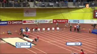 Finale du 4X400m féminin des Championnats d'Europe indoor de Prague 2015