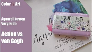 Der neue Action Aquarellkasten 2024 im Vergleich mit van Gogh - Unboxing und Swatching