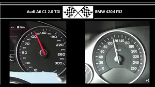 Audi A6 C7 2.0 TDI VS. BMW 420d F32 - Acceleration 0-100km/h