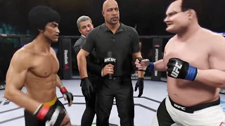 Bruce Lee vs. Peter Griffin (EA Sports UFC 2) - CPU vs. CPU - Crazy UFC 👊🤪