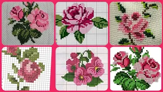 Top 100+ Amazing and Elegant Floral Cross stitch patterns || Charsuti Kerhai Ideas For Everything||