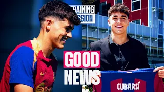 PAU CUBARSÍ celebrate CONTRACT RENEWAL 🥳 | FC Barcelona 🔵🔴