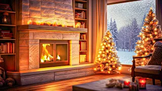 Christmas Music with Fireplace 🔥🎄 Relaxing Christmas Fireplace Ambience