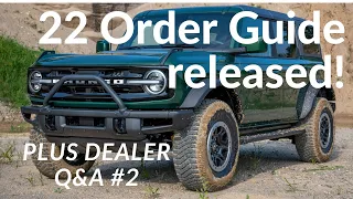 2022 Bronco Order Guide, Pricing and next steps