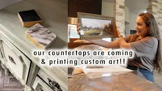 our countertops are coming + printing CUSTOM ART!! | XO, MaCenna Vlogs