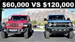 2021 Ford Bronco First Edition Vs 2021 Jeep Wrangler Rubicon 4XE: Is The Bronco Worth Twice As Much?