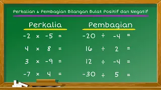 Cara Mudah Perkalian dan Pembagian Bilangan Bulat Positif dan Negatif