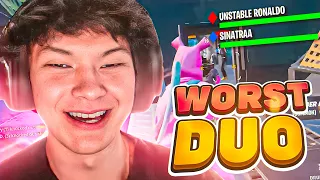 THE FUNNIEST (BUT WORST) DUO IN FORTNITE ??? (ft. Stable Ronaldo) | Sinatraa