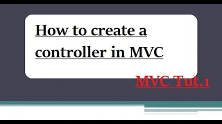 How to Create New Controller in MVC