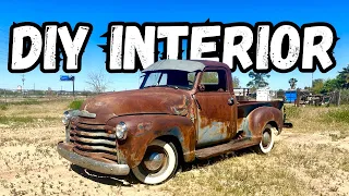 TRASHED to NEW. 1948 Chevy gets budget INTERIOR + a hood and MORE!