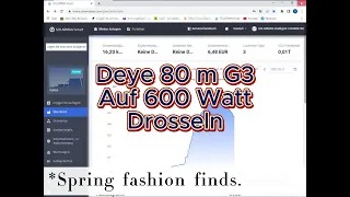 Deye 80 M G3 auf 600 Watt Drosseln