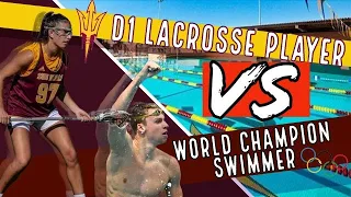 Division 1 Lacrosse Player vs World Champion/Olympic Swimmer Leon Marchand