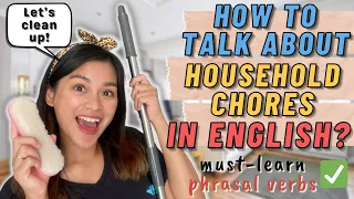 Let's talk about HOUSEHOLD CHORES with these USEFUL PHRASAL VERBS || ENGLISHERA