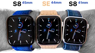 Apple Watch Series 8 (41mm vs 45mm) vs Apple Watch SE - Full Comparison!