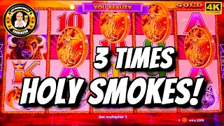 3 TIME IN A ROW- 4 coins on Buffalo Gold slot machine