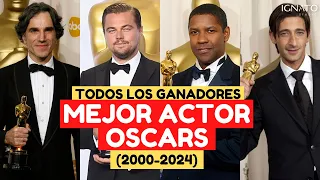 OSCARS: GANADORES A MEJOR ACTOR (2000-2024)