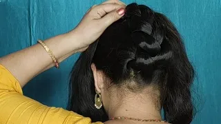 Most beautiful hairstyle for ladies for saree / beautiful juda hairstyles/Short h bun hairstyle 2024