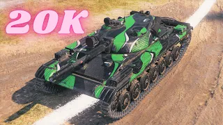 T-100 LT 20K Spot + Damage.  World of Tanks,WoT tank battle