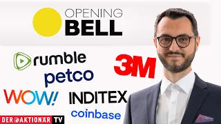 Opening Bell: Coinbase, 3M, IBM, Inditex, Rumble, Dollar Tree, WideOpenWest, Petco Health & Wellness