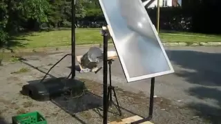 Fresnel lens solar cooker using TV lens