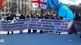 Митинг памяти Бориса Немцова в Санкт-Петербурге