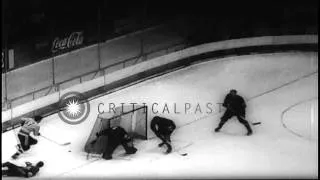 Canada defeats USSR in World Hockey Championship in Geneva. HD Stock Footage