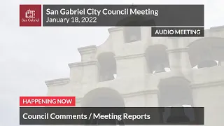 City Council - January 18, 2022 City Council Regular Meeting - City of San Gabriel
