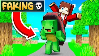 JJ and Mikey Faked His DEATH and Prank - in Minecraft Maizen