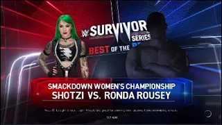 WWE 2K22: Shotzi Vs Ronda Rousey For Smackdown Women's Championship: Survivor Series '22