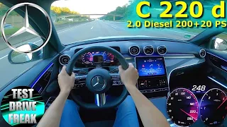 2022 Mercedes Benz C 220 d AMG Line 200 + 20 PS TOP SPEED AUTOBAHN DRIVE POV