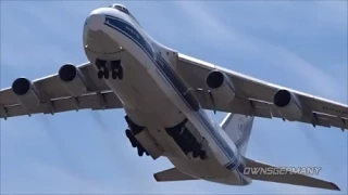 Incredibly Huge Antonov An-124 Ruslan Head-On Departure From @ KPAE Paine Field